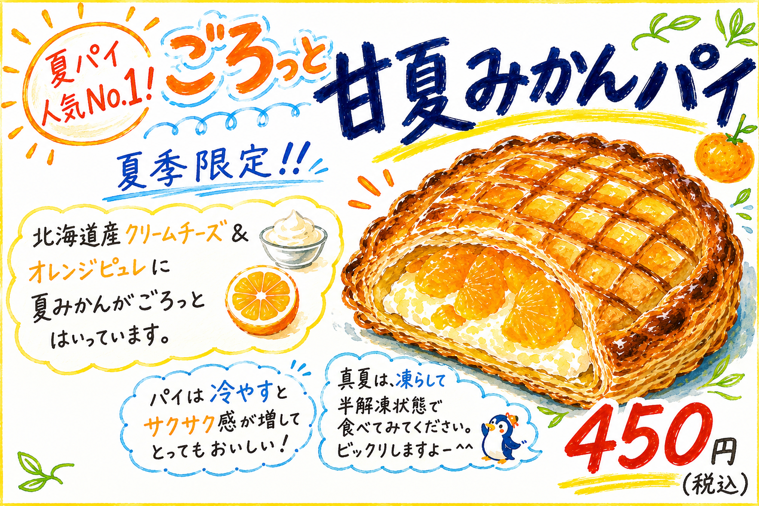 【夏限定】ごろっと甘夏みかんパイのパン画像